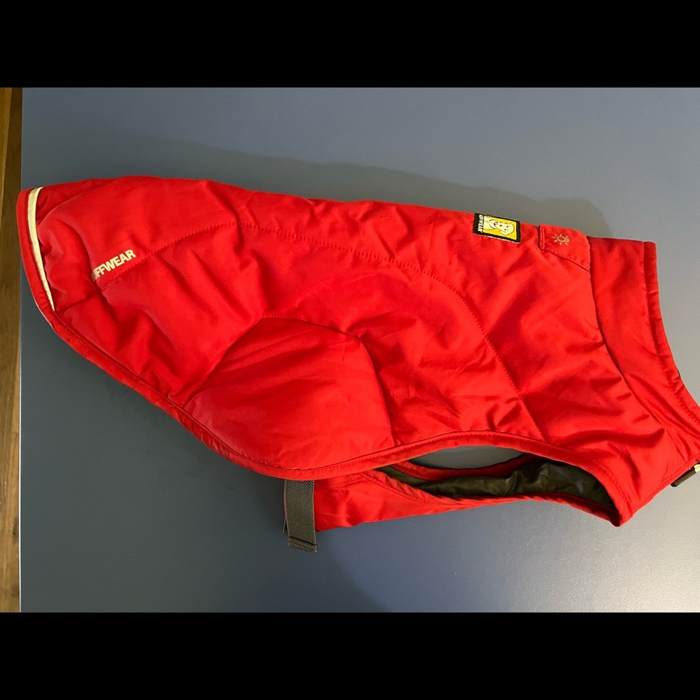 Ruffwear Coat Quilted  Red Black Size XS